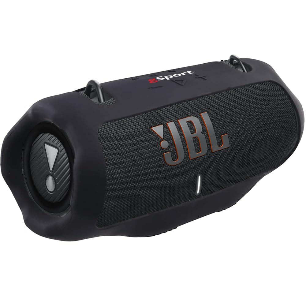 JBL Xtreme 4 Bluetooth Speaker con funda de silicona gSport y correa para hombro (Negro) GSPORT-XTREME4-BLACK-WR