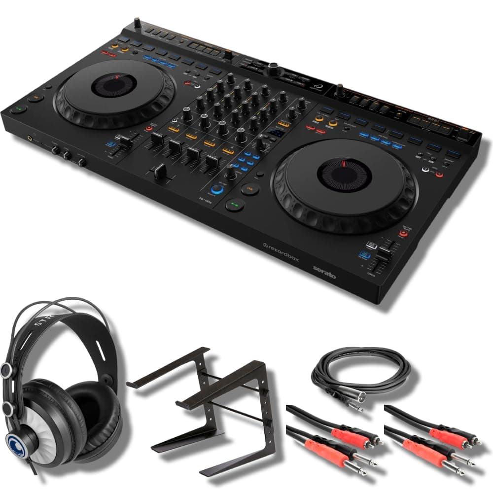 DDJ-GRV6 4-Channel DJ Controller con StreamEye Cans50, LPT5000 y cables esenciales