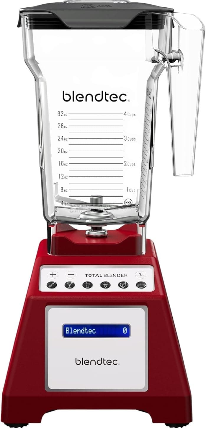 Blendtec Total Classic TB-631-20 con jarra FourSide de 75 oz - Licuadora profesional roja