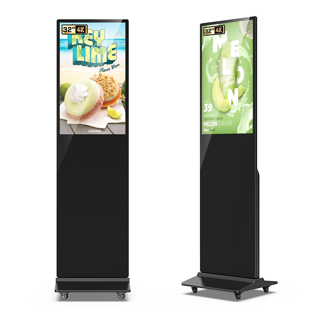 JASZDOT Digital Signage - Pantalla publicitaria LCD 32/43/55/65'' Android, reproductor AD automático, soporte piso