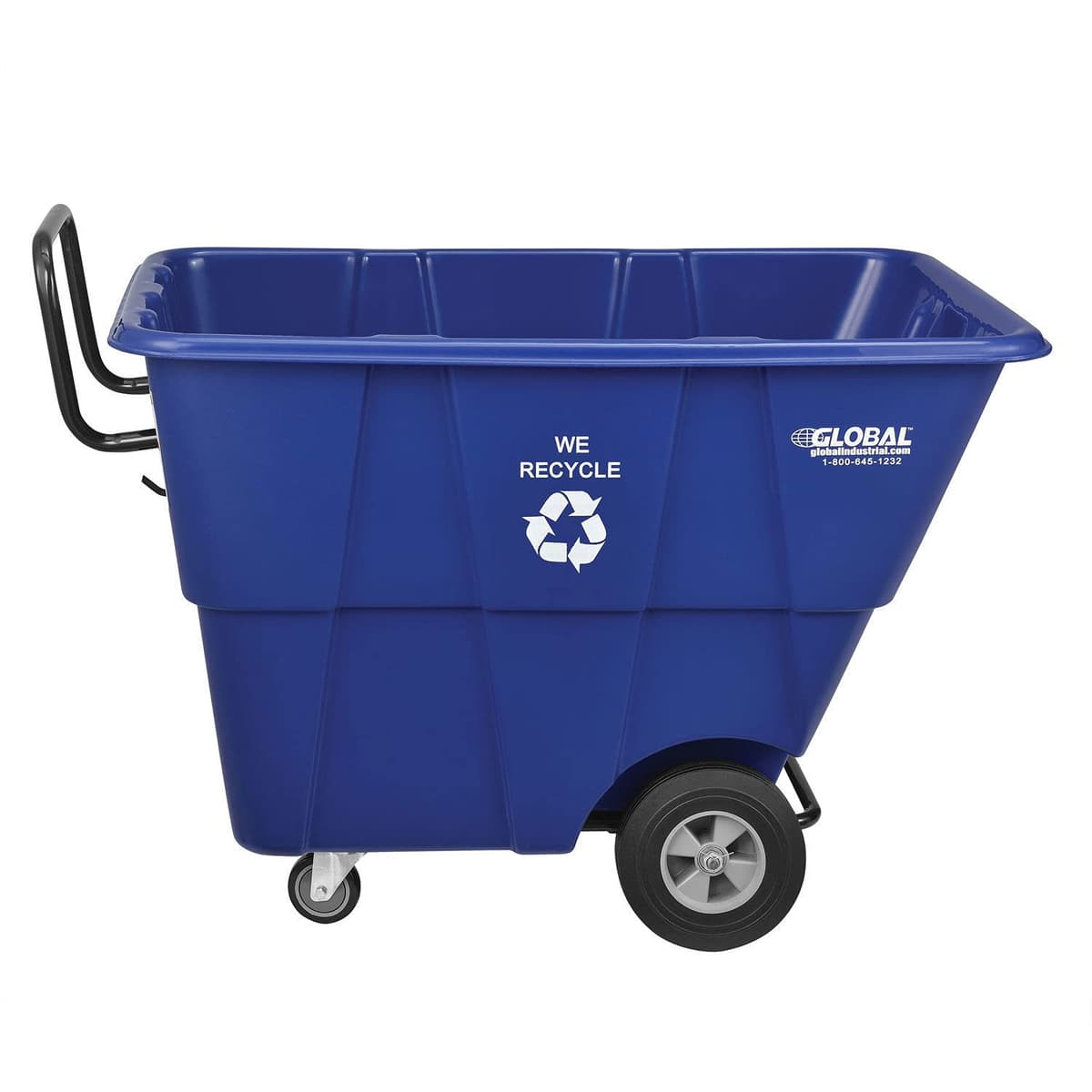 Global Industrial Tilt Truck 1/2 Cu. Yd. Reciclaje, 850 lb, Azul 984614