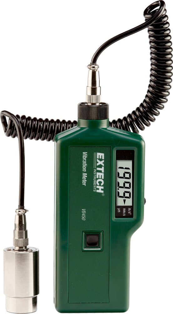 Extech VB450 Vibration Meter - Medidor de Vibración con Sensor Remoto y Tacómetro Láser
