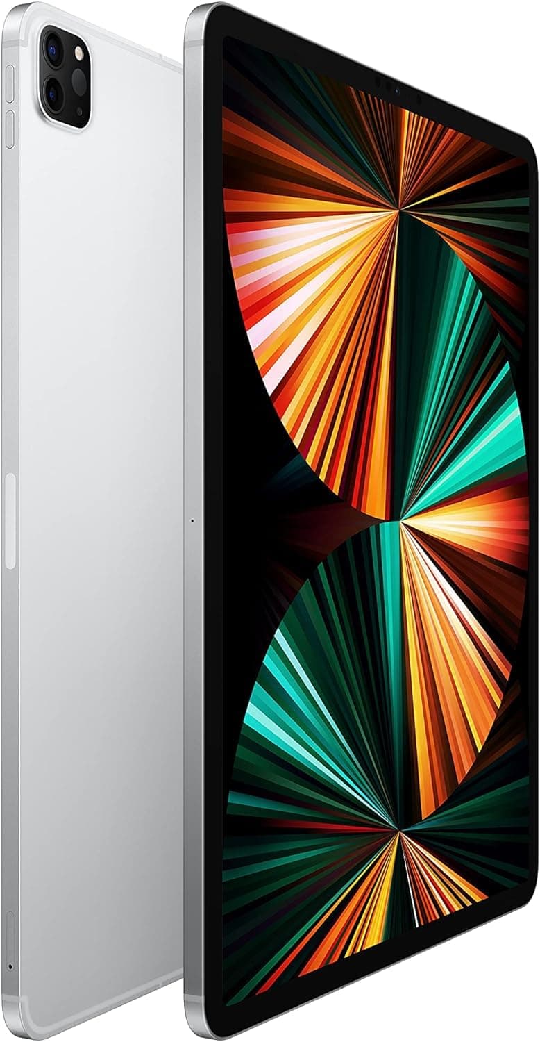 Apple iPad Pro 2021 de 12.9 pulgadas, Wi-Fi + Celular, 128 GB, Plateado (Reacondicionado) MHNT3LL/A