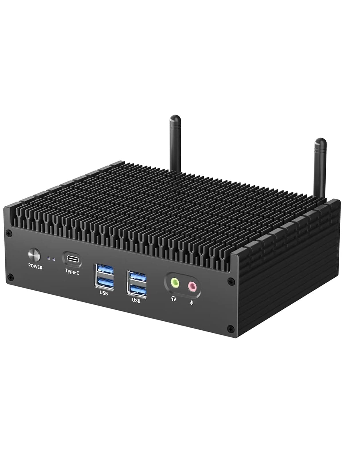 TOPGRO K3 Mini PC fanless con Core i7-1355U, 32GB DDR4 y 1TB PCIe4.0, Win11 Pro