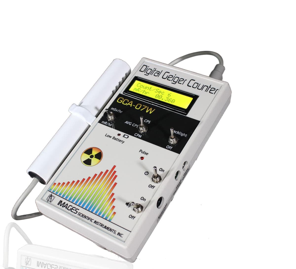 imagesco Geiger Counter GCA-07W Medidor Digital de Radiación Profesional con Sonda Externa