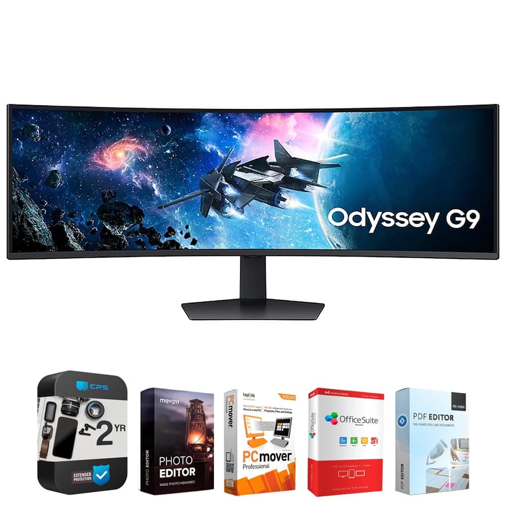 Samsung 49" Odyssey G9 G95C DQHD Curvo 240Hz 1ms DisplayHDR1000, Bundle con Software y 1 Año Protección Extendida E99SAMLS49CG954E