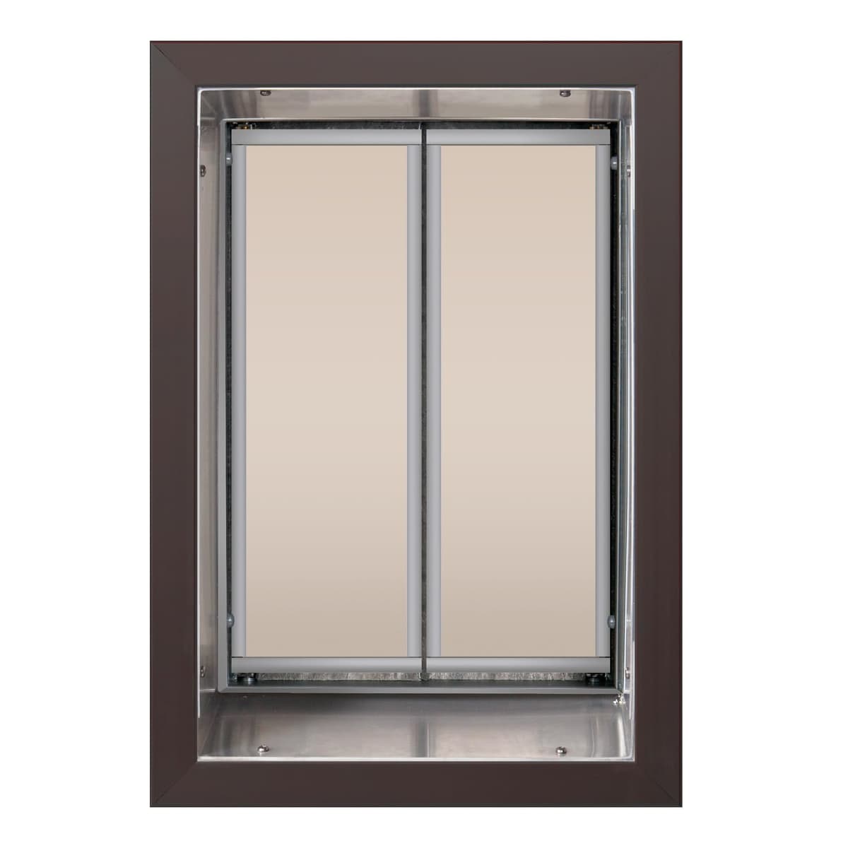 Plexidor Puertas para Mascotas Montadas en Pared para Gatos y Perros - Eficiencia Energética - Amigable con la Seguridad (Grande Plus) PXD-PD-WALL-BR