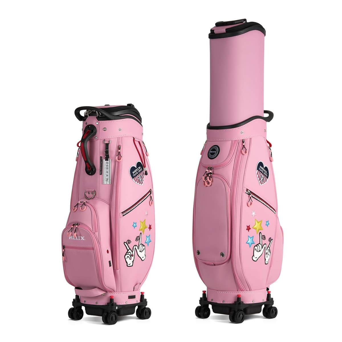 Helix Bolsa de golf con ruedas para mujer - Carrito retráctil, fácil de transportar (Rosa) H95176