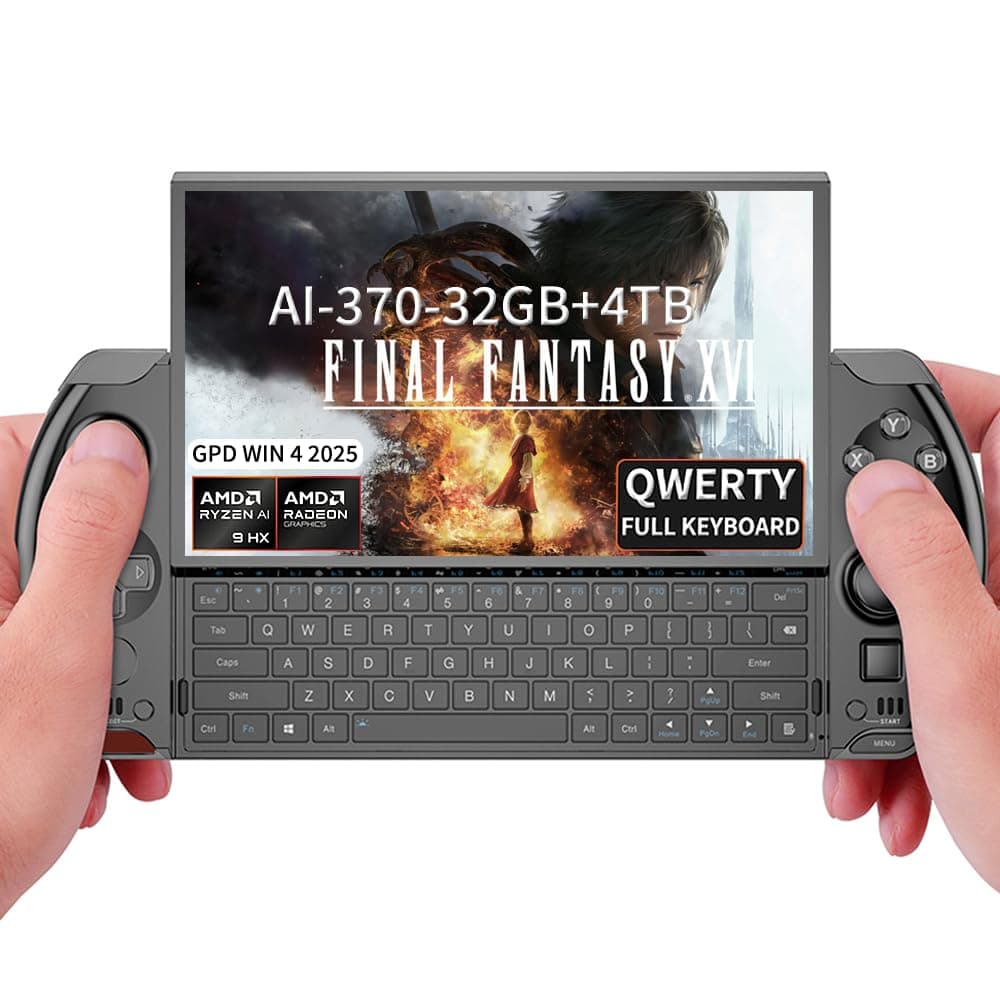 LANRUO GPD Win 4 2025 [AMD AI 370-32GB+4TB] Consola portátil Win 11, Pantalla 6", 1920x1080, Blanca