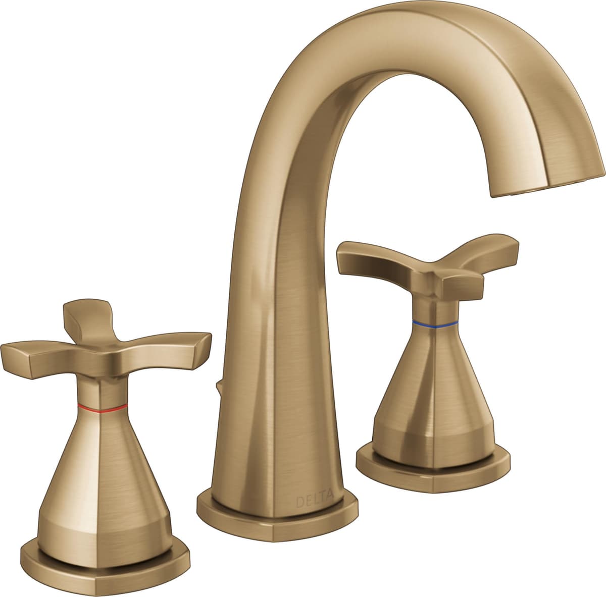 Delta Stryke Grifo de Lavabo Widespread 3 orificios Lumicoat Champagne Bronze 357756-CZ-PR-MPU-DST
