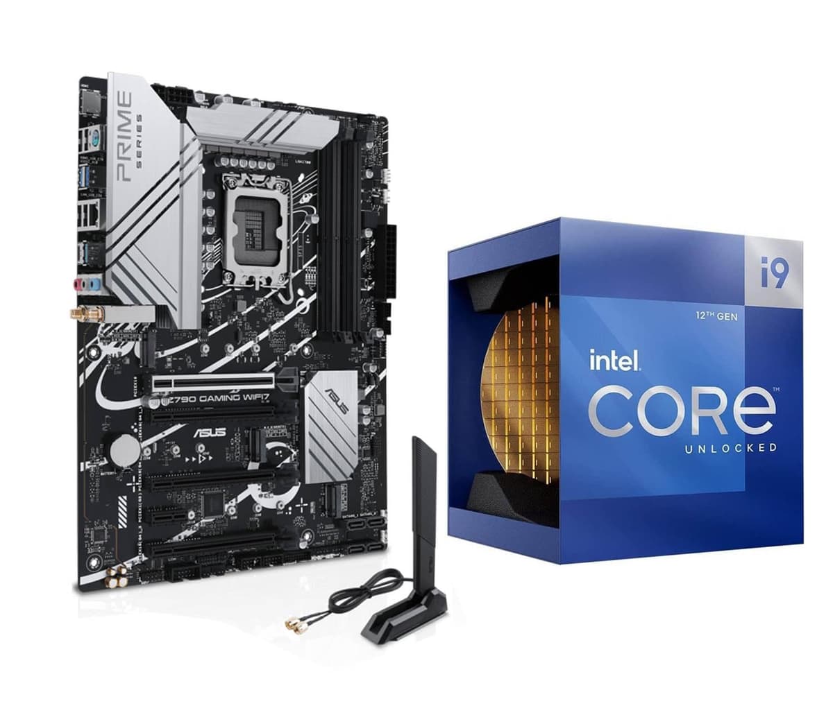 INLAND por Micro Center Procesador de Escritorio Intel i9-12900K 12ª Gen 16 Núcleos LGA 1700 con Placa Madre ASUS Z790 Gaming WIFI7 ATX 12900KZ790GAMWF7