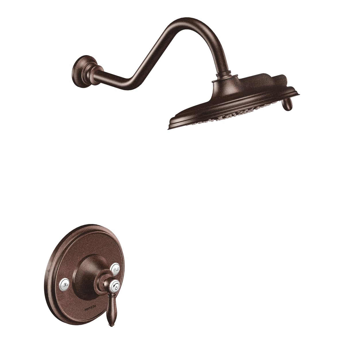 Moen TS32102ORB Weymouth Kit de Accesorios de Ducha Posi-Temp, Válvula Requerida, incluye Ducha de Lluvia de 9 Pulgadas con 2 Chorros, Bronce Aceitado