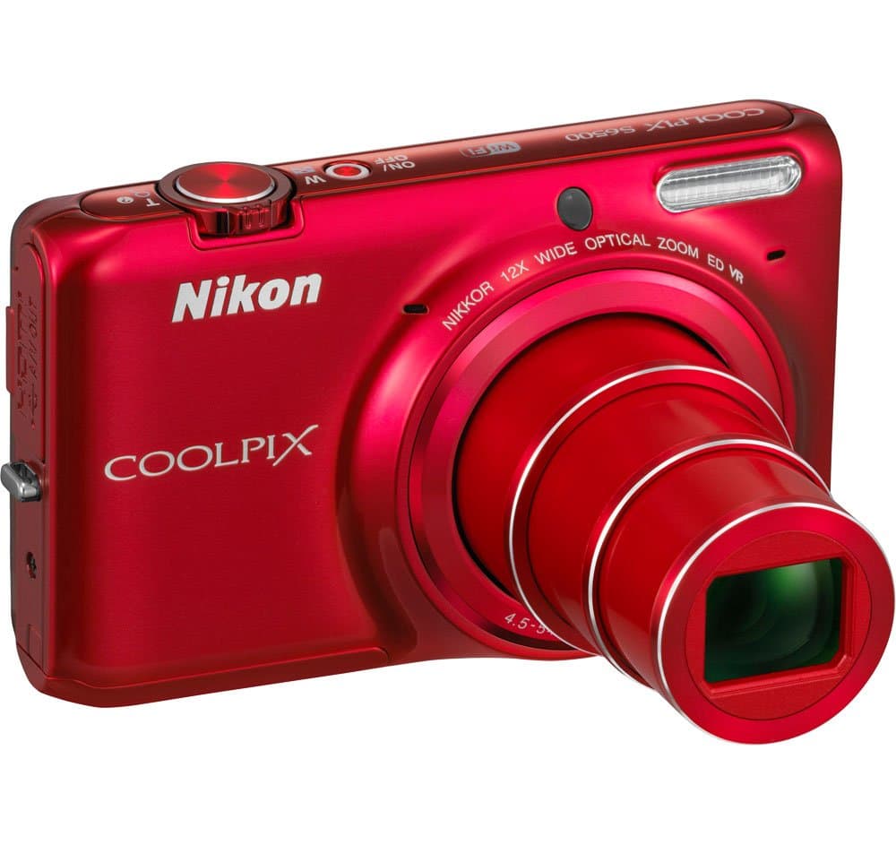 Nikon COOLPIX S6500 Cámara Digital con Wi-Fi y Zoom 12x (Roja) 26372