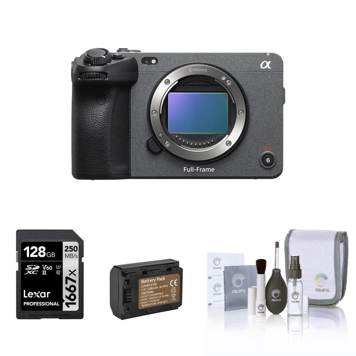 Sony Alpha FX3 Cámara Full-Frame Cinema Line - Bundle con 128GB y Batería Extra ILME-FX3 AK