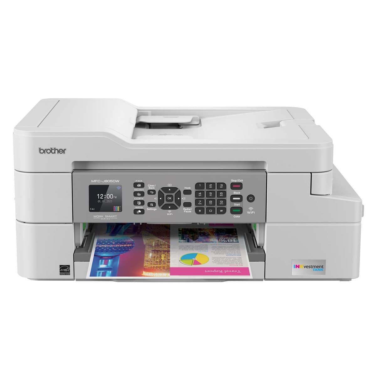 Brother MFC-J805DW XL INKvestmentTank Impresora multifunción a color con impresión dúplex y hasta 2 años de tinta incluida