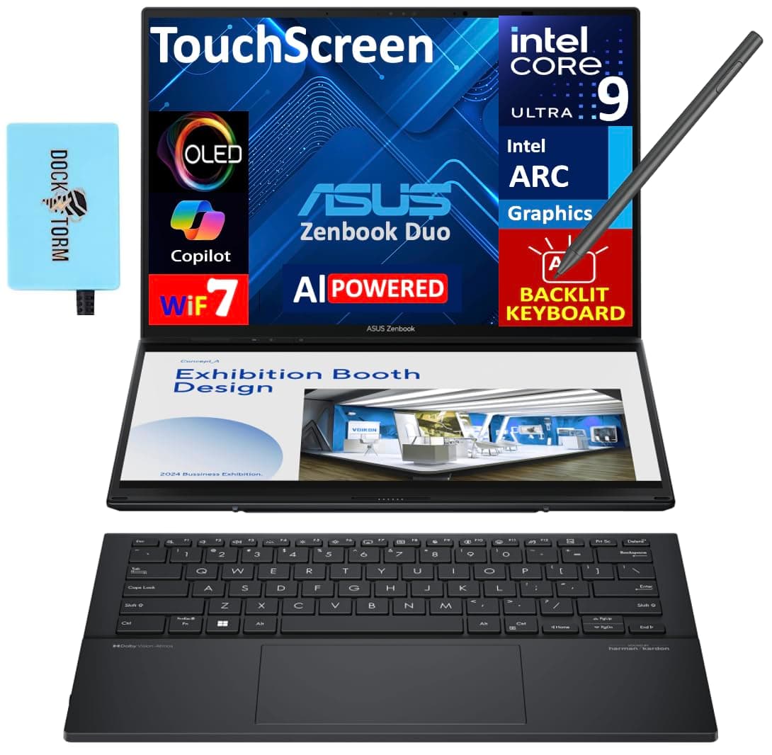 ASUS Zenbook Duo ux8406 - 14" OLED 2.8K 120Hz Touch, Intel Ultra 9-285H, 32GB, 2TB SSD, Win 11 Pro
