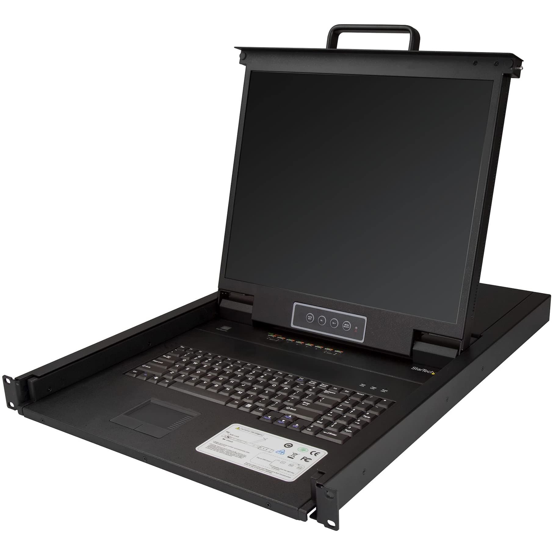 StarTech RKCONS1908K - Consola KVM rack 1U de 8 puertos con LCD 19" y OSD