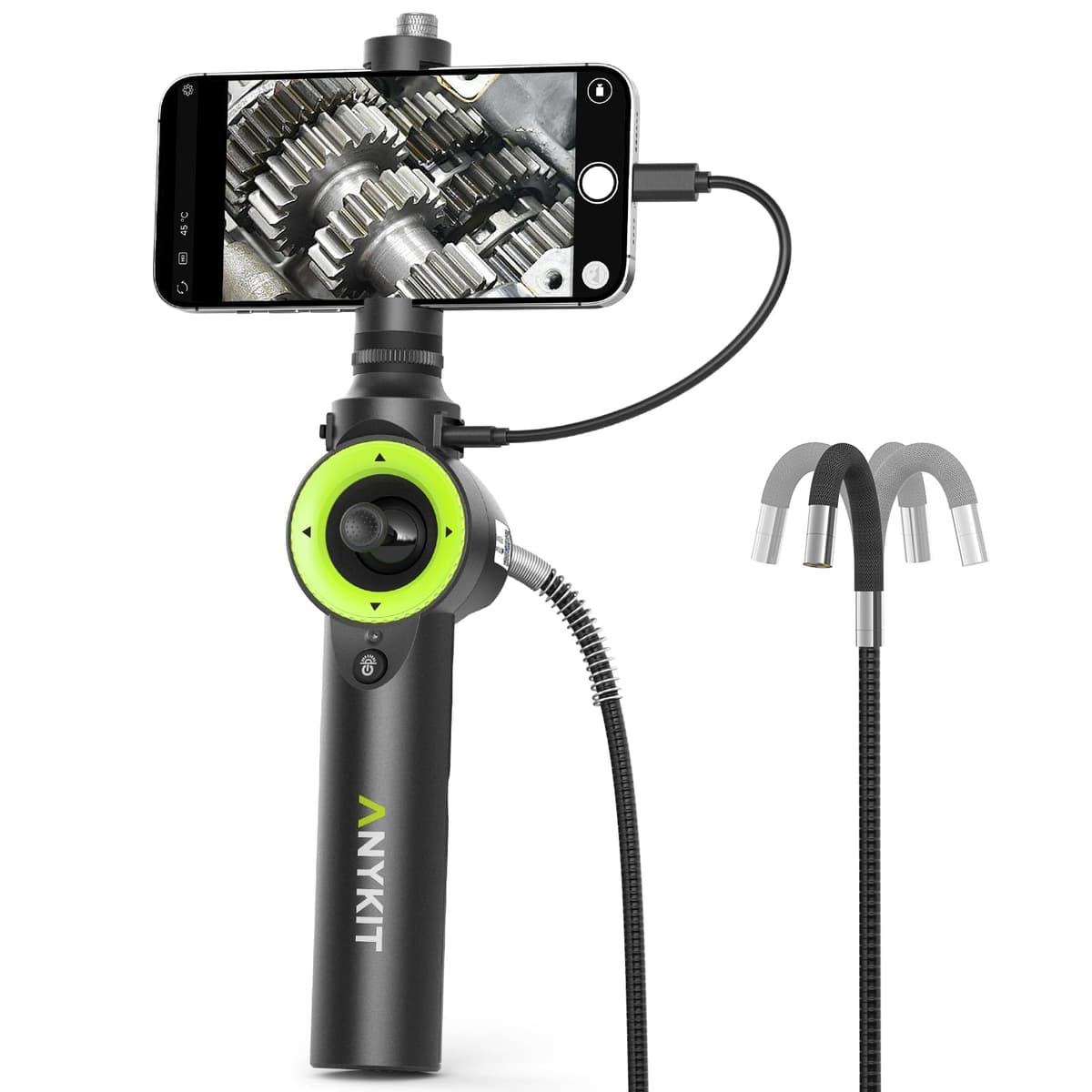 Anykit AN150 Endoscopio articulado 360° con cámara de 0.26 in y 6 LEDs, compatible con iPhone/Android AN15002