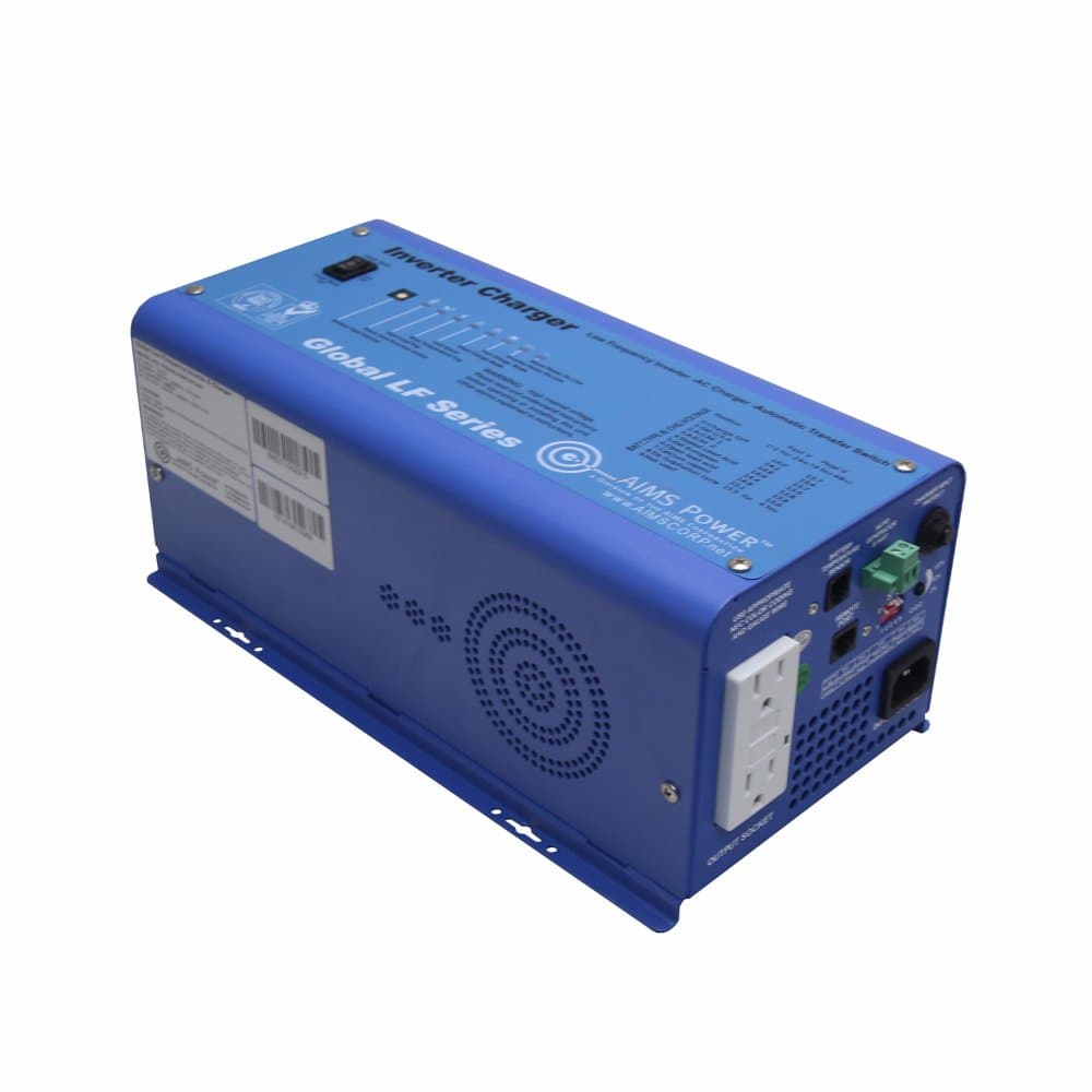AIMS Inversor Cargador de Onda Senoidal Pura 600 Watts 12V PICOGLF6W12V120V