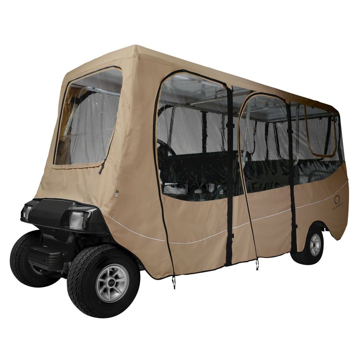 Enclosure universal Deluxe para carrito de golf 6 pasajeros - TAN (hasta 126" tops) ENC-027