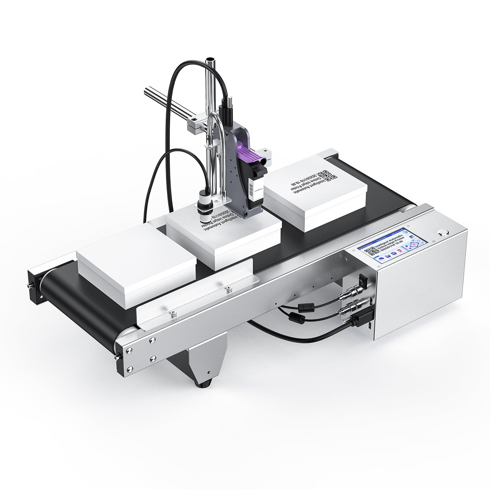 WELCZEK JS350 Mini Conveyor Automatic Inkjet Coding Machine, 2-12.7mm