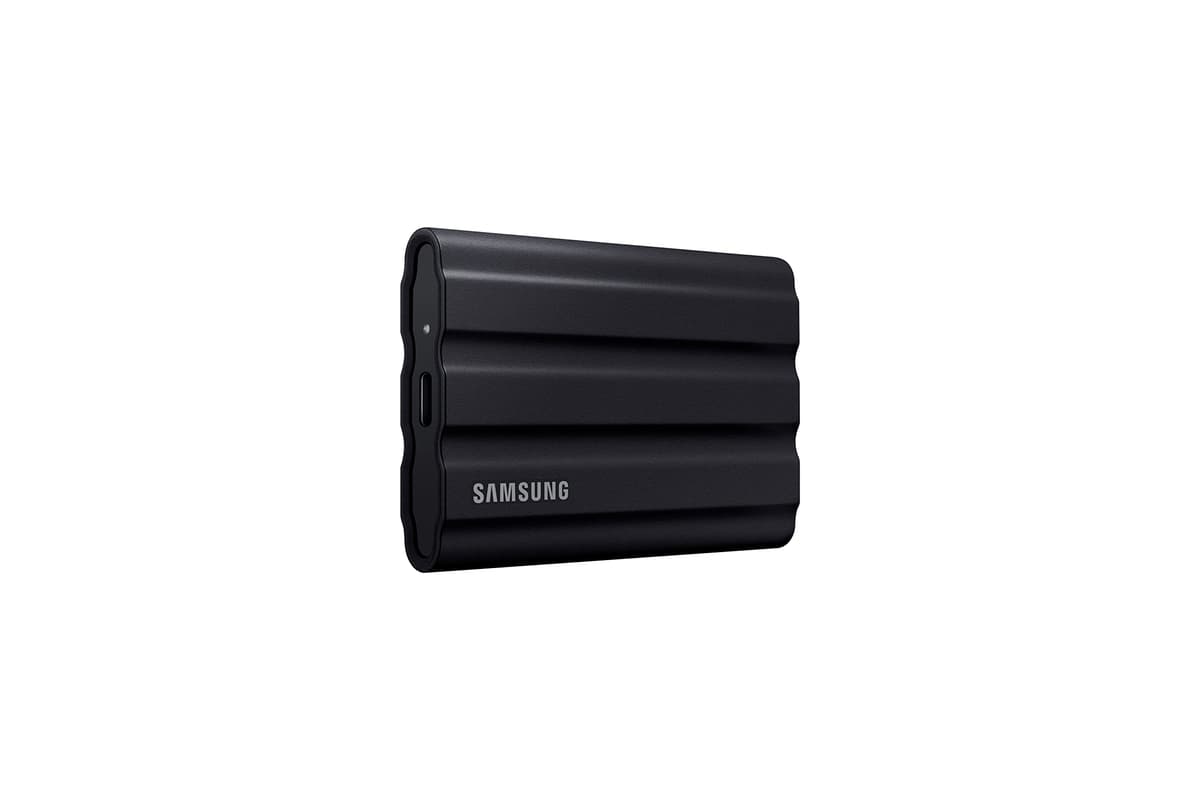 Samsung T7 Shield SSD Portátil 4TB - 1050MB/s, Resistente, A prueba de Agua y Polvo, para Creadores de Contenido - Negro MU-PE4T0S/AM