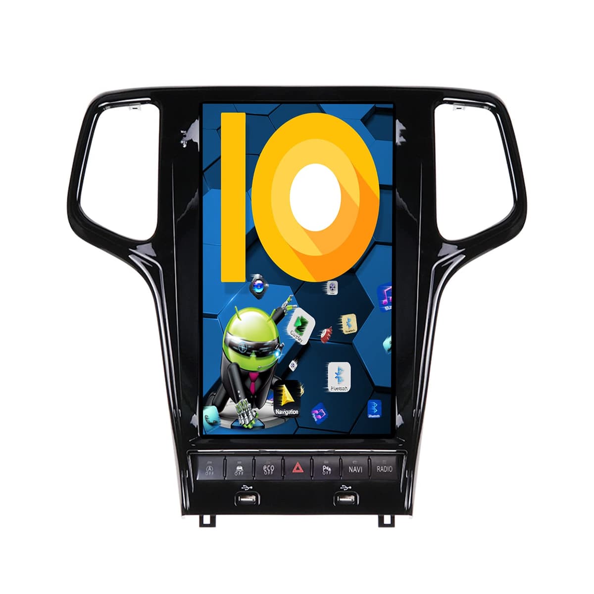 ZWNAV Radio Android 9.0 13.6'' para Jeep Grand Cherokee 2014-2020 (128GB, Black)