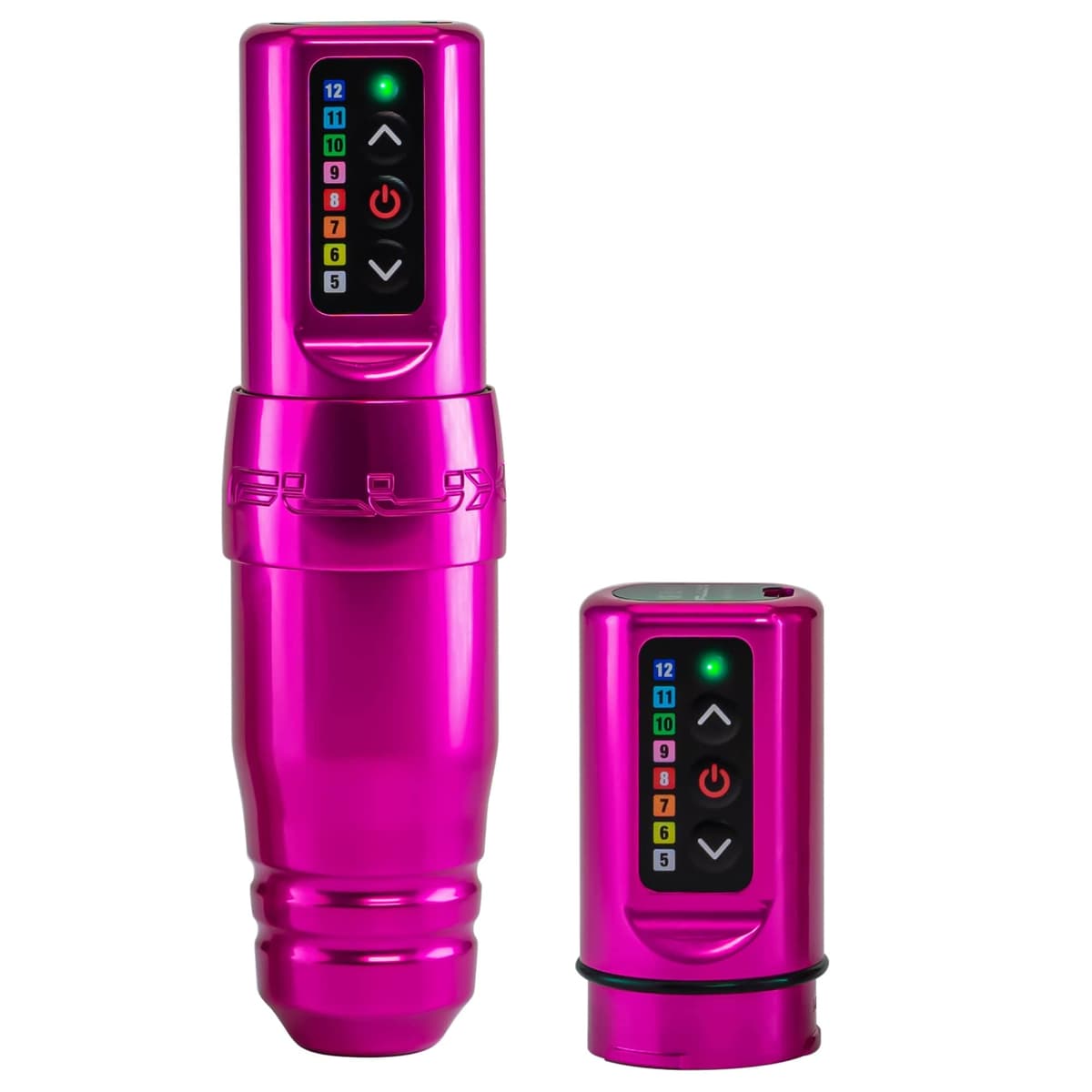 Microbeau - Flux S Máquina de Tatuaje Inalámbrica con 2 PowerBolts Carrera 4.0mm - Bubblegum - Bolígrafo de Tatuaje Cosmético para Aplicación de Maquillaje para Microblading Labios, Eyeliner y Más FLX S PK PB 4.0