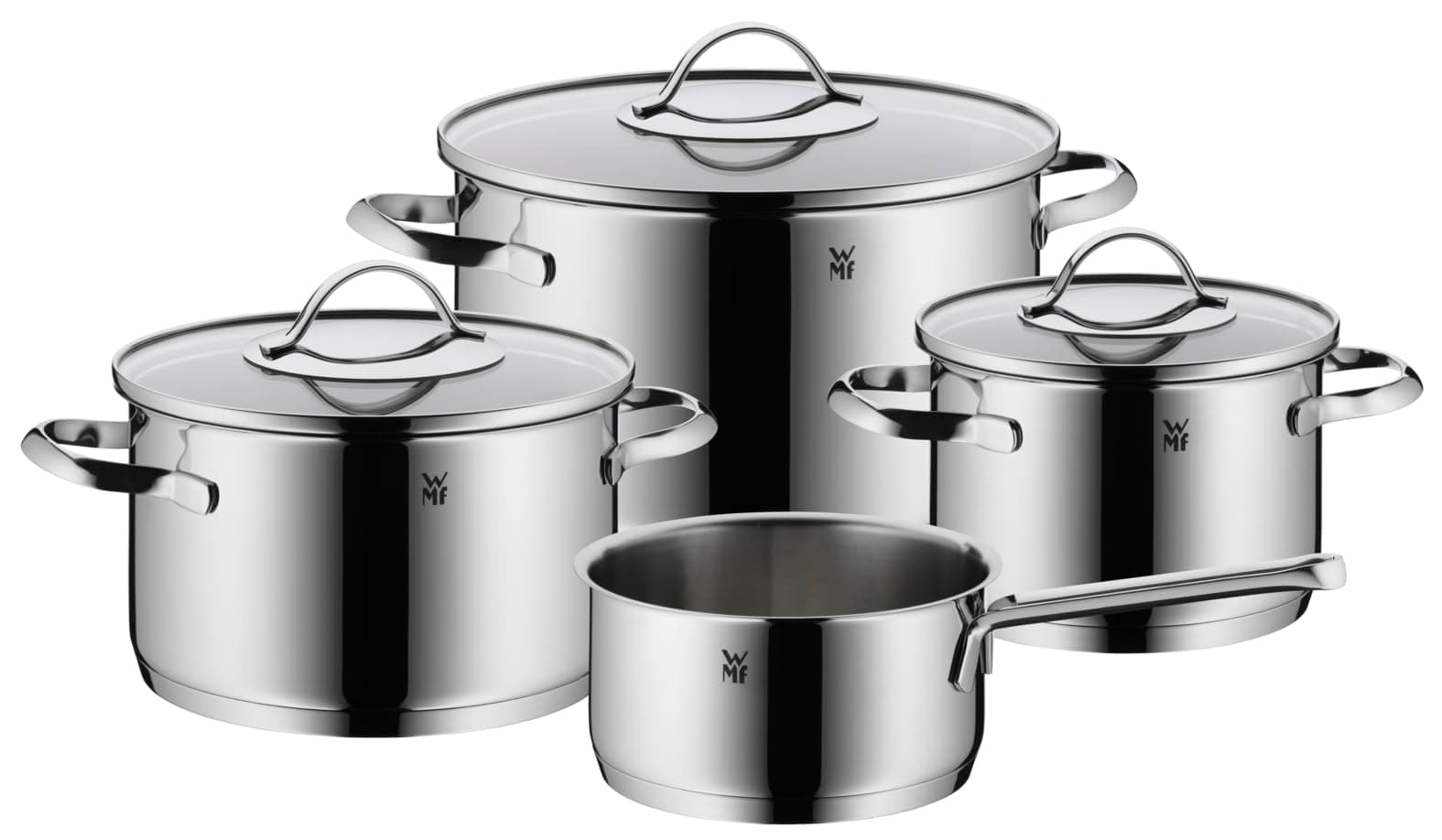 WMF Edition Aparto Set de Ollas 4 Piezas Cromargan Acero Inoxidable Topf-Set