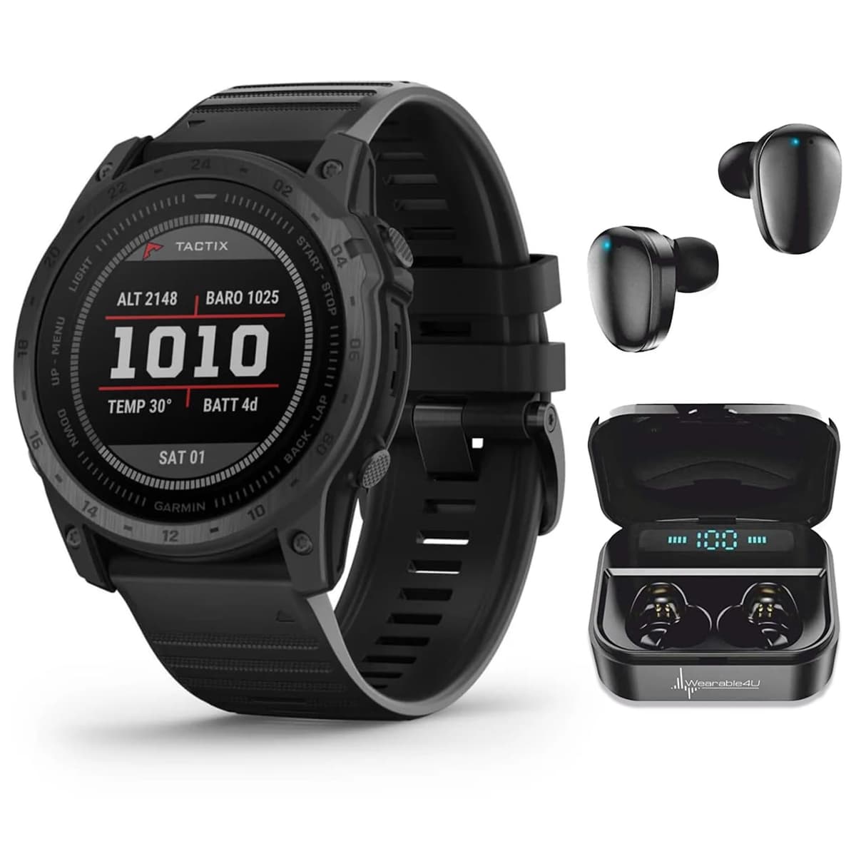 Wearable4U Garmin tactix 7 Standard Edition 51 mm con bundle (negro) 010-02704-00