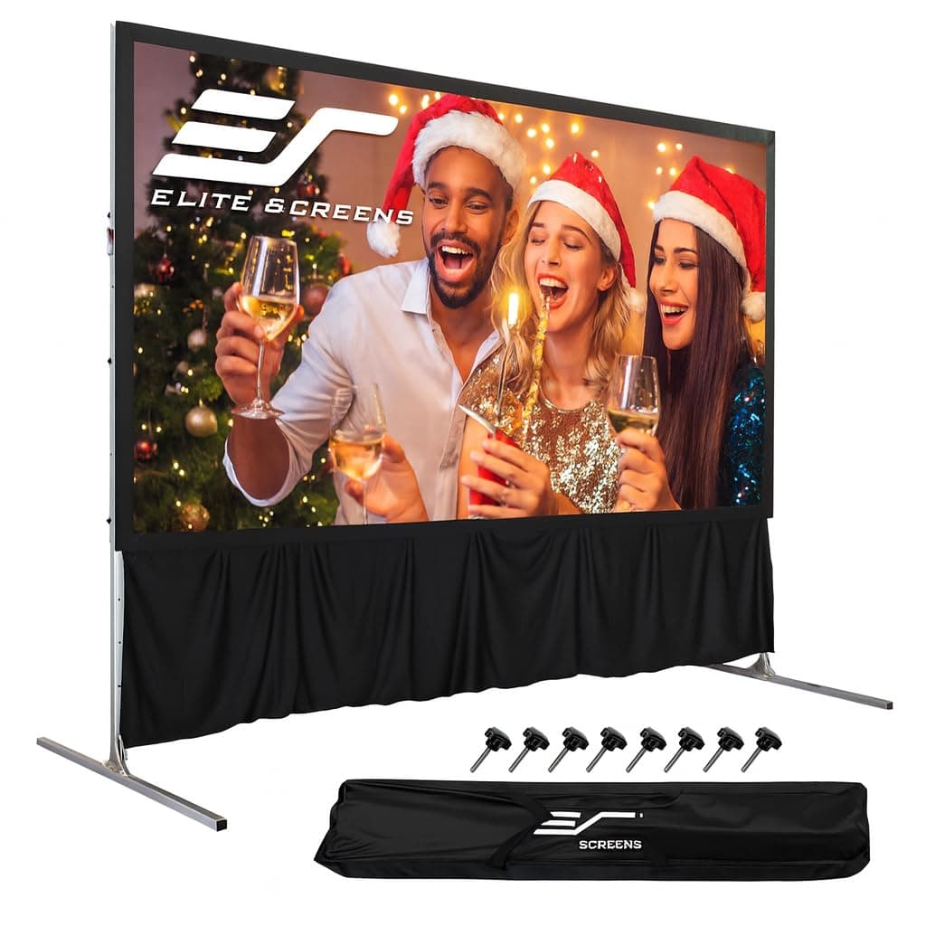 Elite Screens 122" LPS123H-SBCLR16 - Pantalla portátil ALR/CLR 16:9 con marco plegable