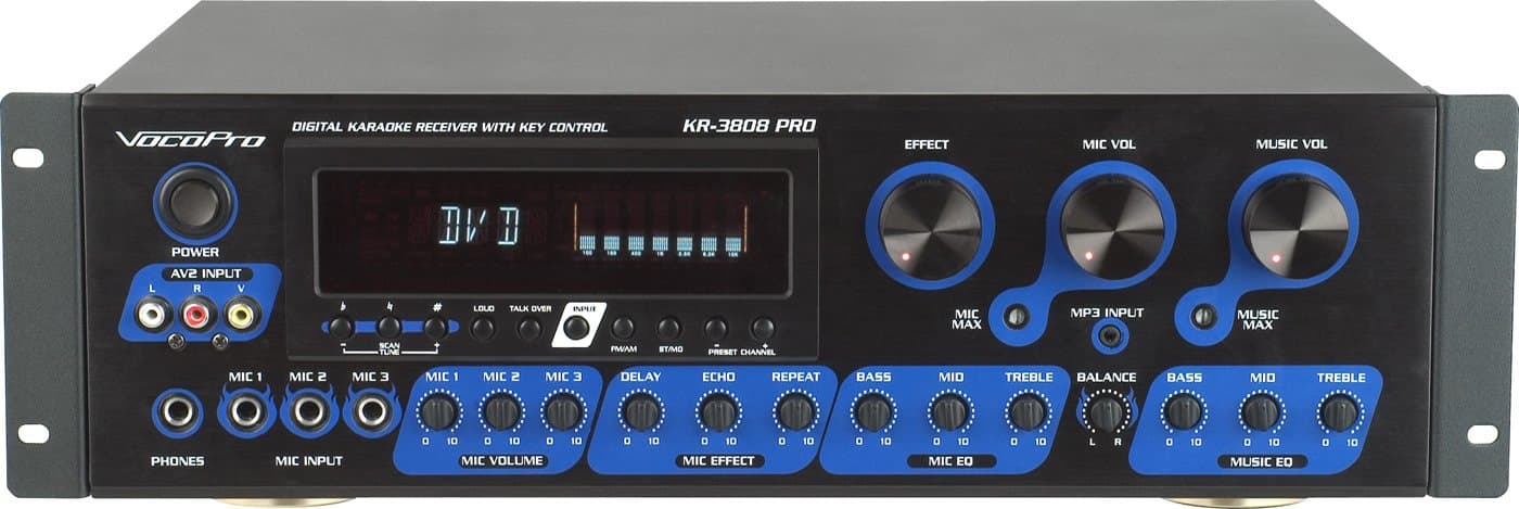 VOCOPRO KR-3808PRO Receptor Digital Karaoke con Control de Tonalidad