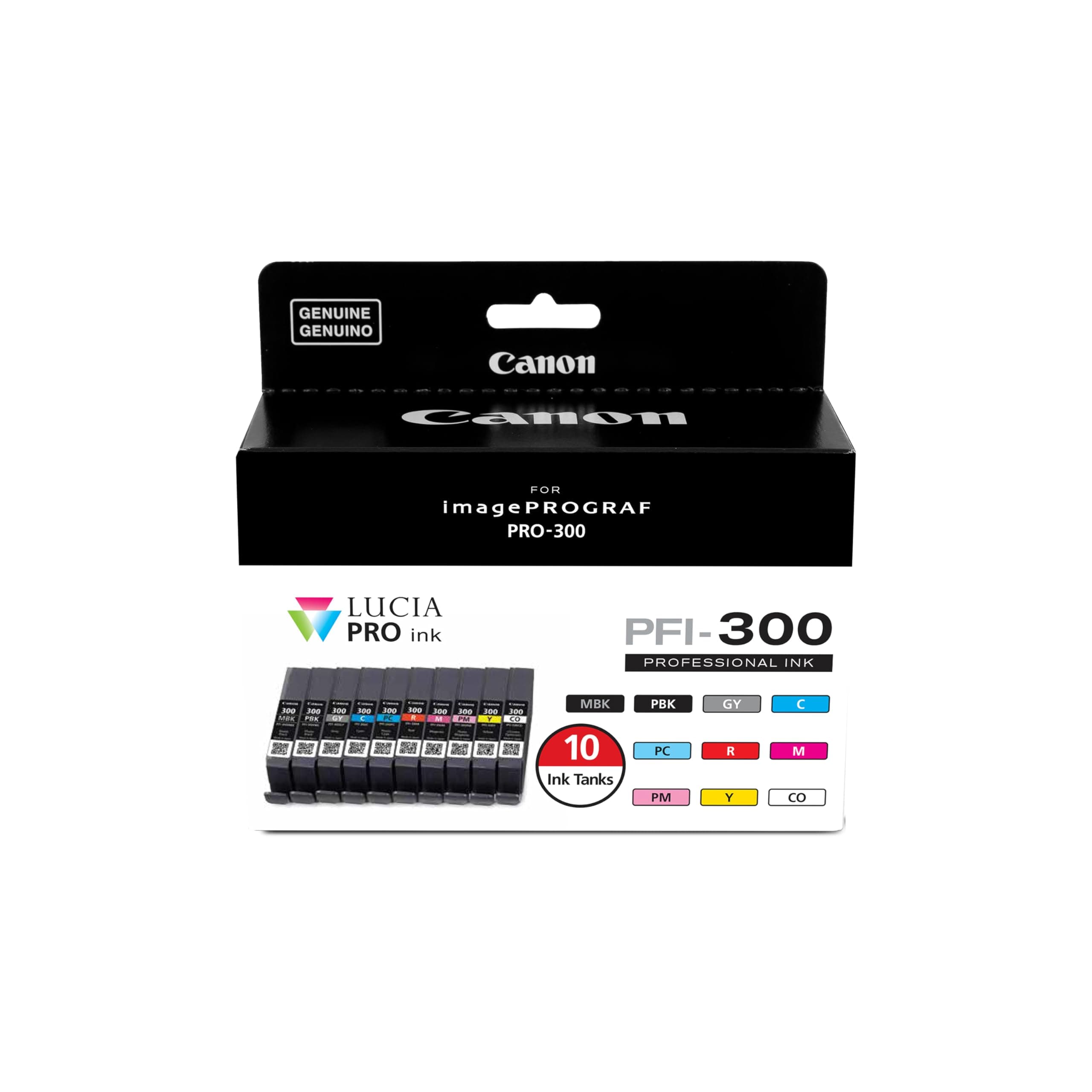 Canon PFI-300 Lucia PRO Ink Pack de 10 cartuchos para imagePROGRAF PRO-300 (4192C007)