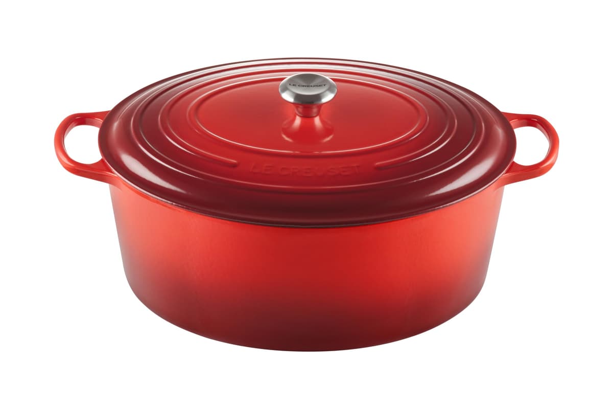 Le Creuset Olla Holandesa Ovalada Esmaltada Signature 15.5 qt Cerise LS2502-4067SS