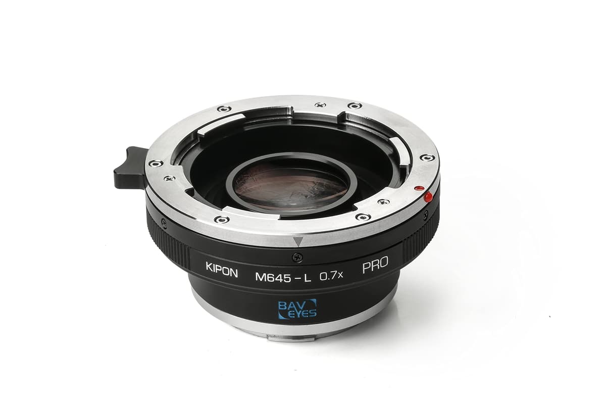KIPON Baveyes 0.7X PRO adaptador óptico reductor de focal (versión lock) para Mamiya 645 a Panasonic L / Leica SL TL 6972785177786