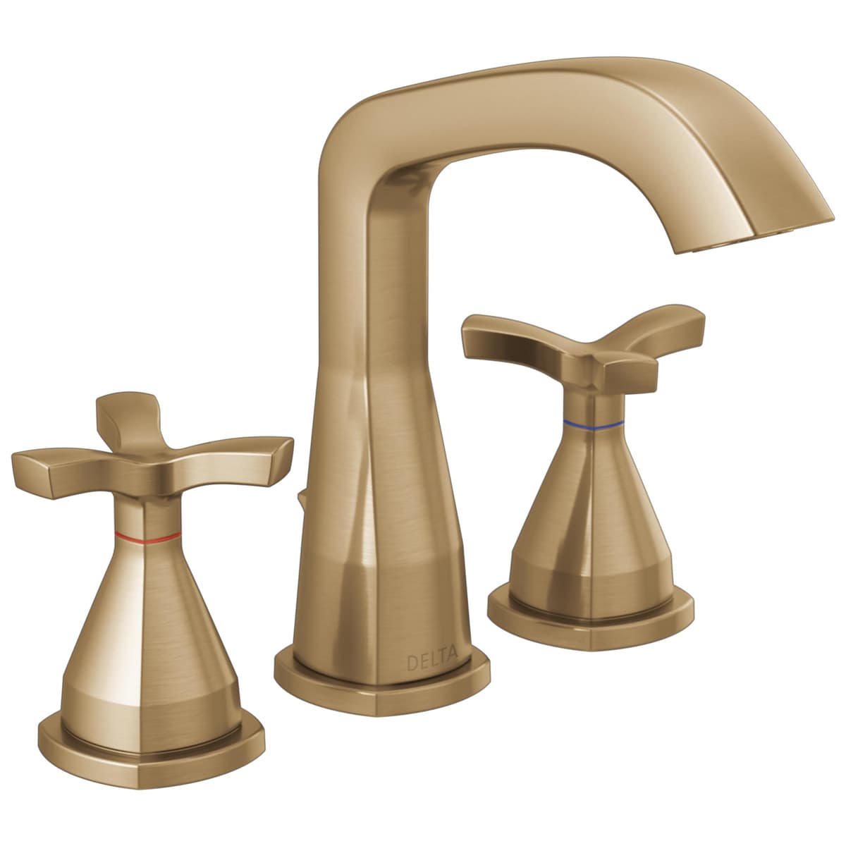 Delta Stryke Grifo de Lavabo Widespread 3 orificios Lumicoat Champagne Bronze 357766-CZ-PR-MPU-DST