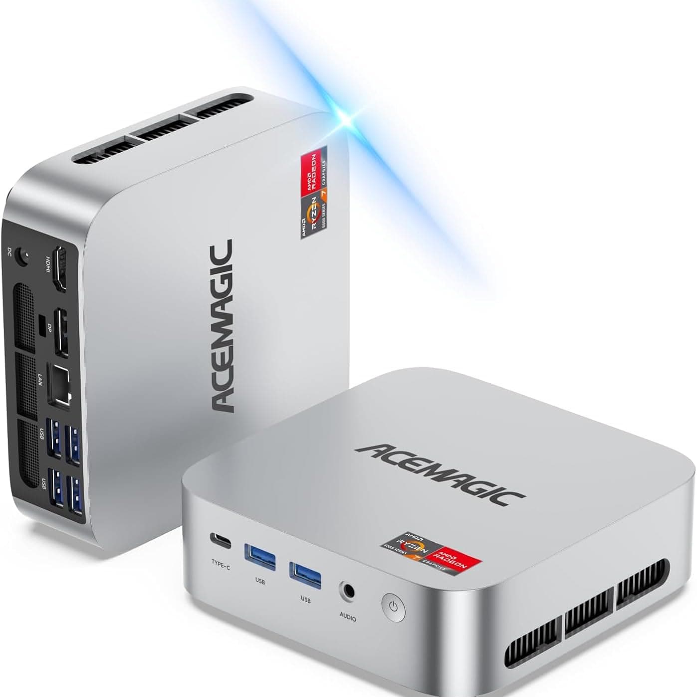 ACEMAGIC Mini PC Gaming AMD Ryzen 7 6800H, 32GB RAM, 1TB SSD, Triple 4K