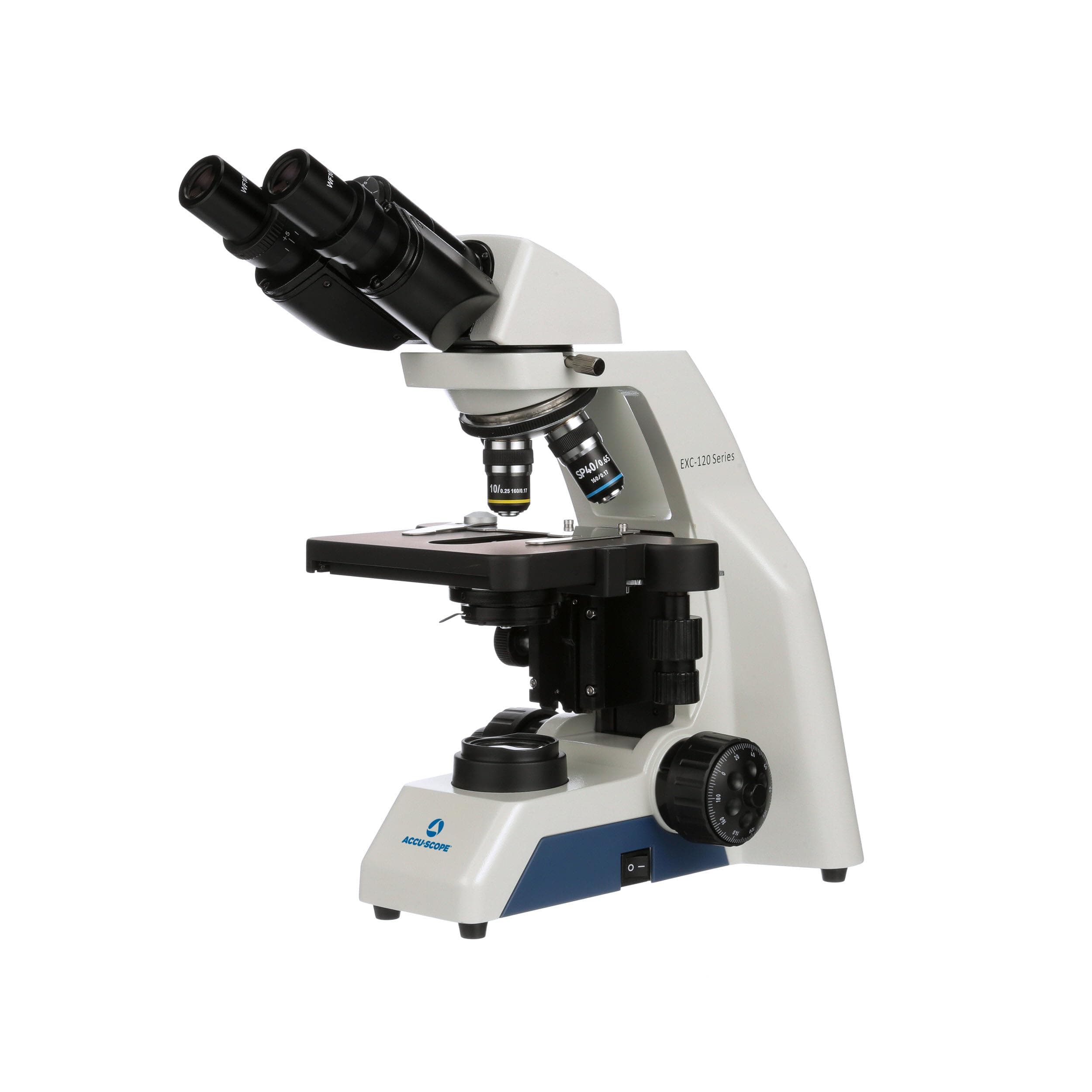 Accu-Scope EXC-120-3 Microscopio Compuesto - Cabezal Binocular, 40-400X ACCEXC1203