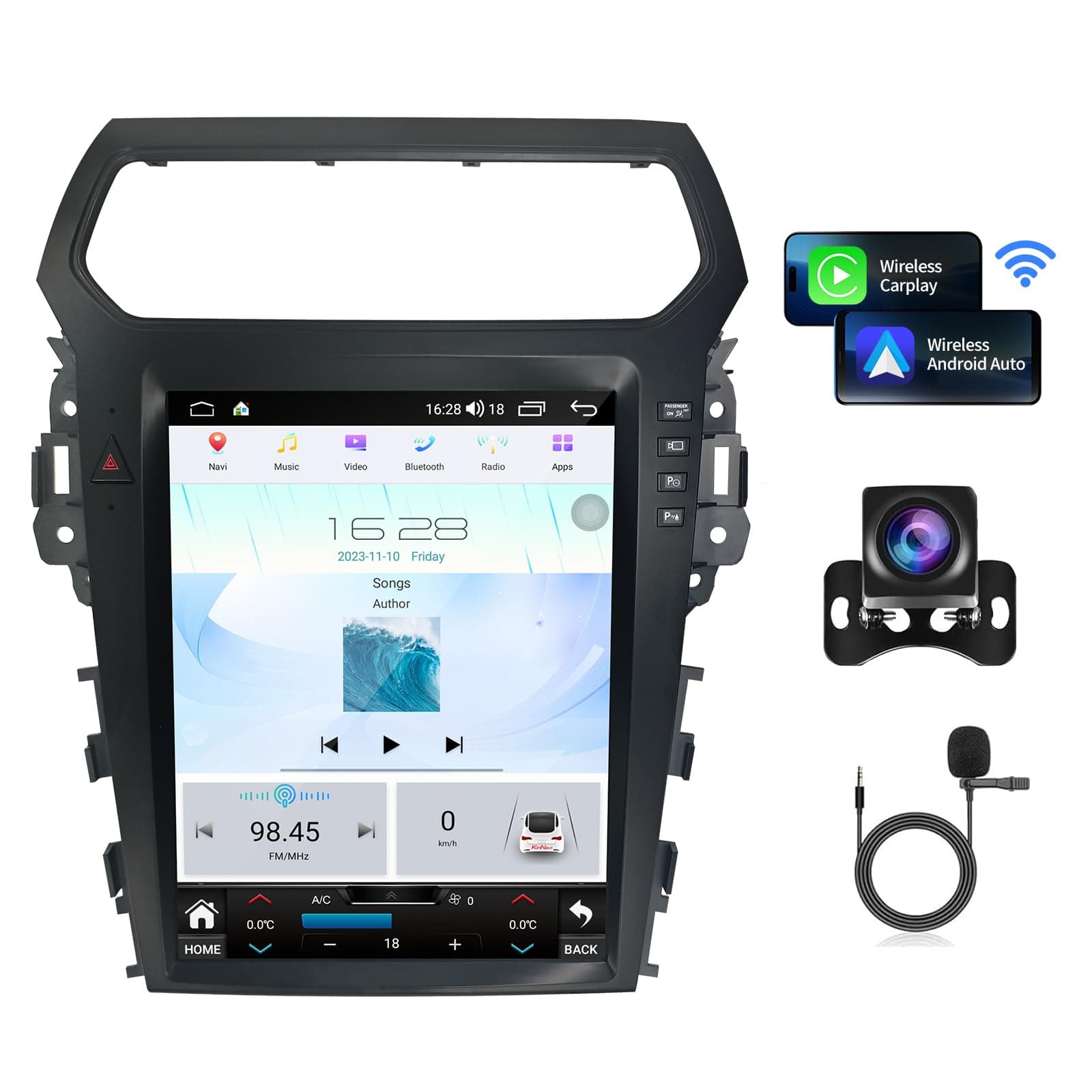 Toeeklsa Radio Auto Android 12 12.1" Tesla Style para Ford Explorer 2011-2019 4G/64GB 3b351437-afb0-4fba-9011-333a4b2f8f65