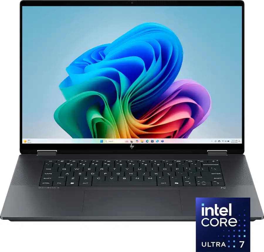 HP Omnibook 5 de 16" Copilot+ AI - Laptop AMD Ryzen AI 7 (50 Tops) - Pantalla táctil 2K (1920 x 1200) - Teclado retroiluminado - 64 GB de memoria - SSD de 4 TB - Windows 11 - Con SSD portátil de 128 GB
