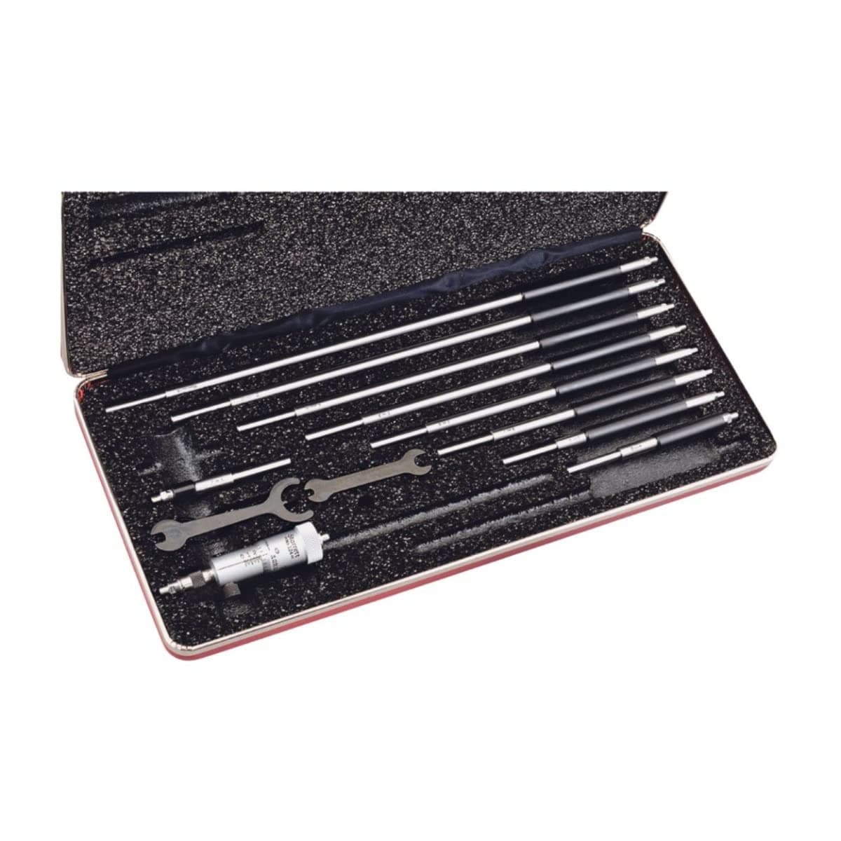 Starrett Micrómetro interior de varillas sólidas 2-12" en estuche, graduación .001" - 124BZ