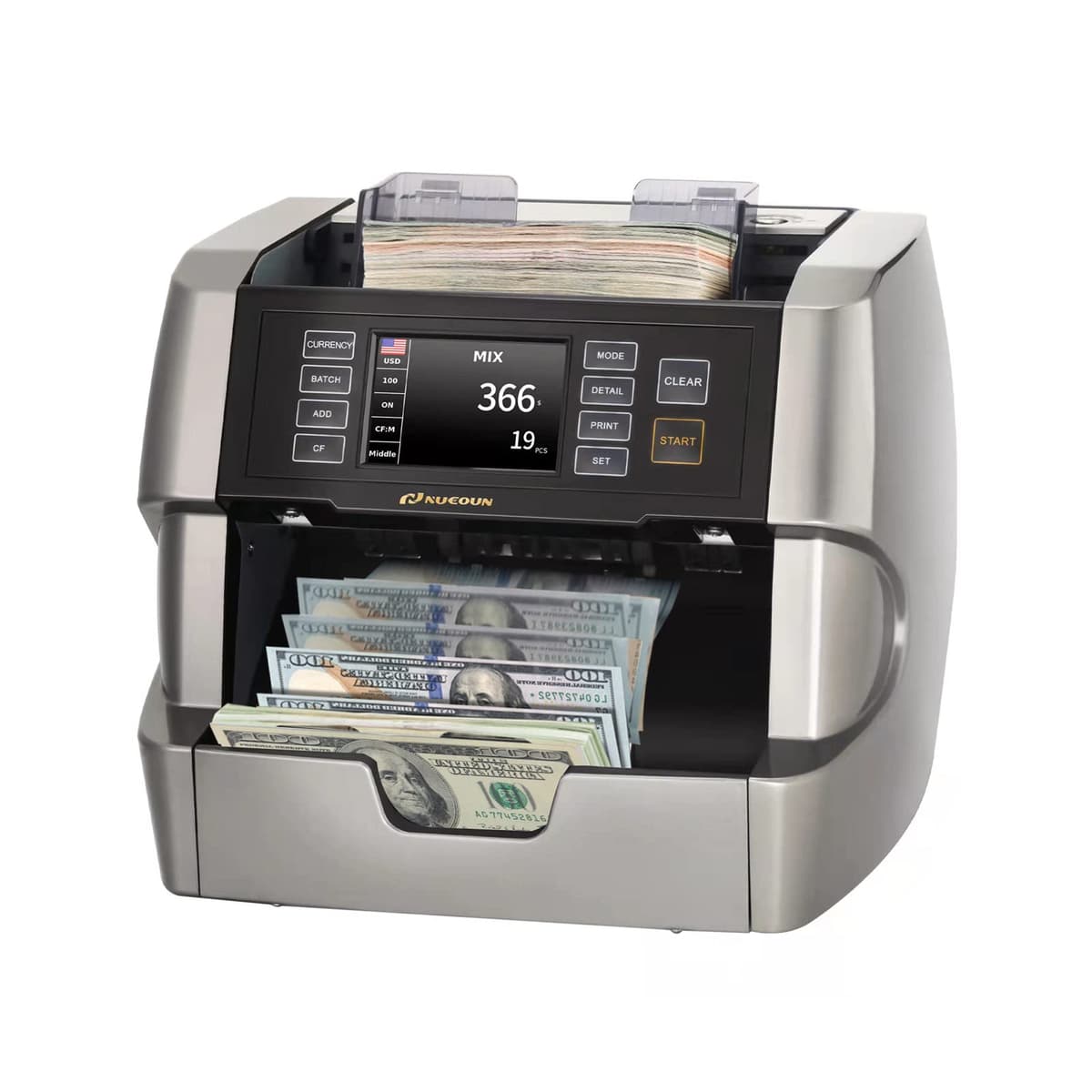 NUCOUN VC-7 Contadora de Billetes con Detección y Lectura de Serie