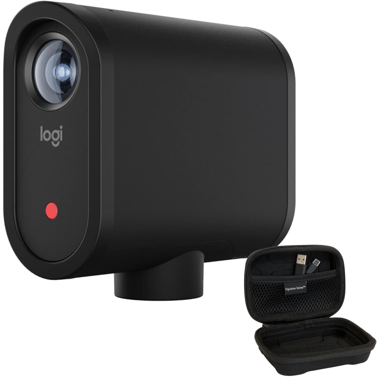 Certified Brands Logitech Mevo Start Cámara inalámbrica 1080p HD con funda Signature Series Logitech 961-000498 Case Bundle