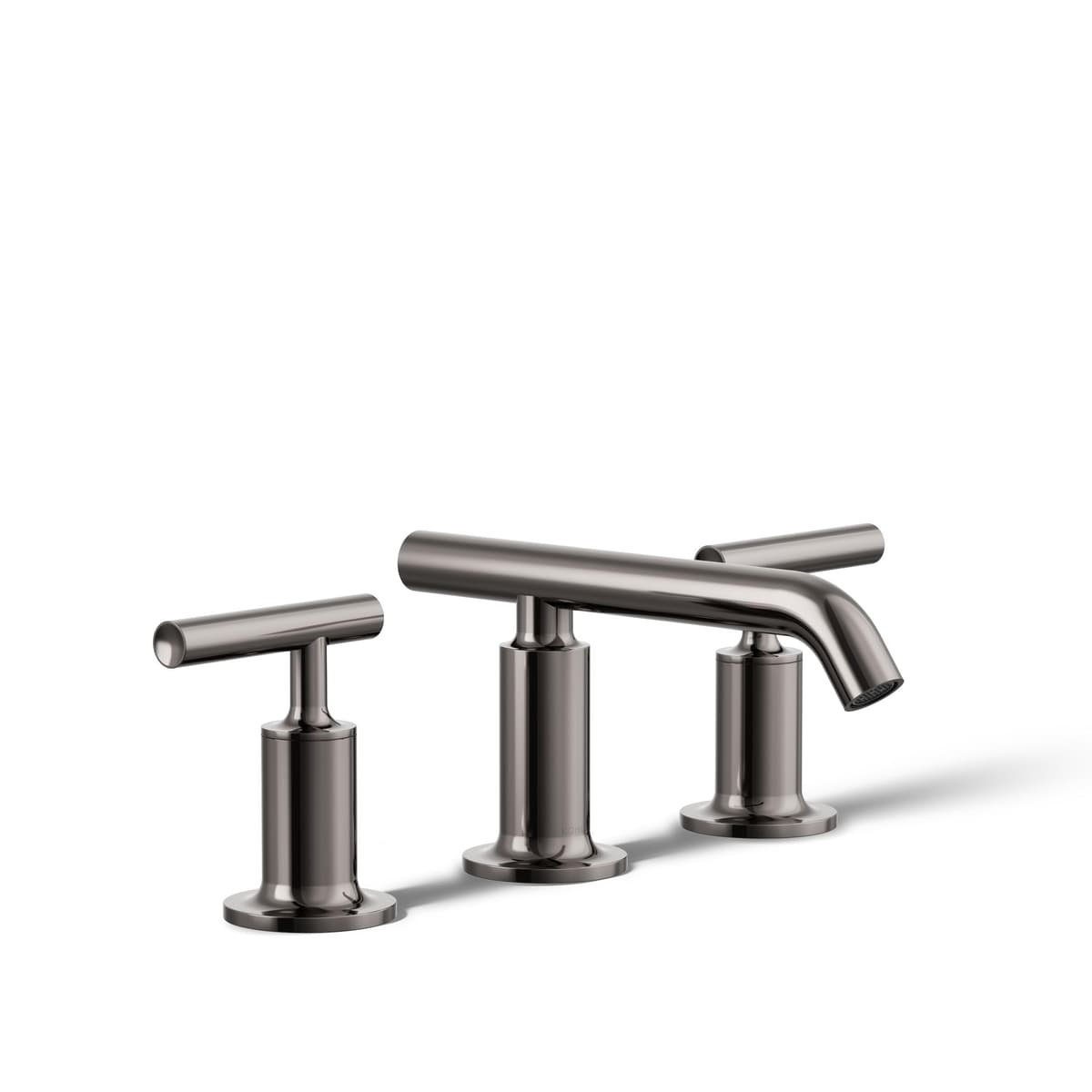 KOHLER Purist grifo lavamanos widespread 3 orificios con palancas - Vibrant Titanium 14410-4-TT