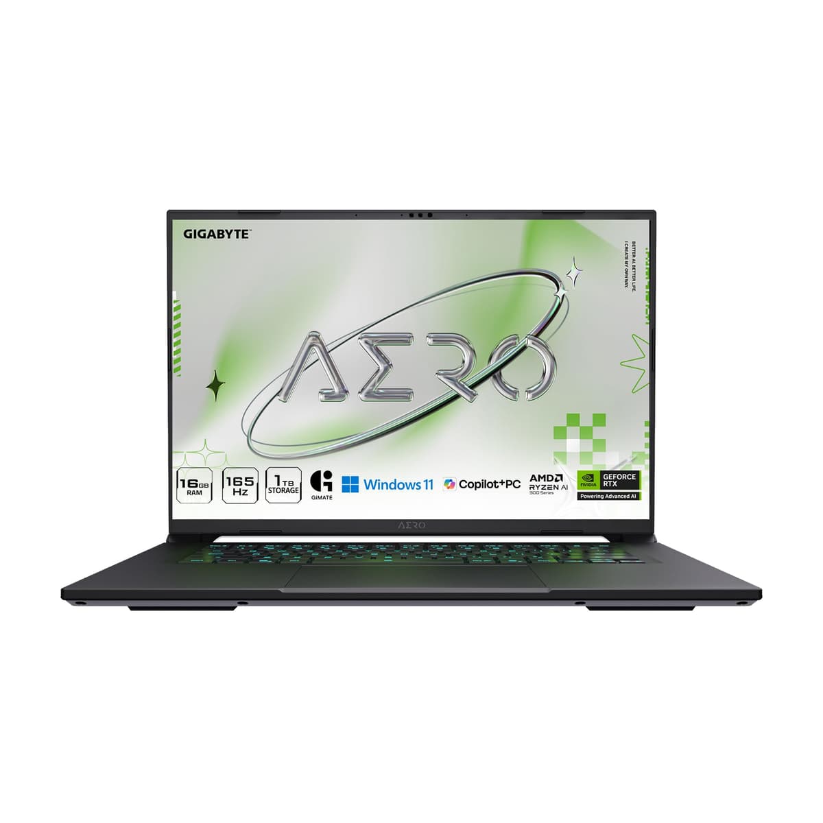 GIGABYTE AERO X16 Copilot+ PC - 165Hz WQXGA, RTX 5070, AMD Ryzen AI 7 350, 1TB SSD, 16GB DDR5, Lunar White GIGABYTE AERO X16 1WH93USC94DH