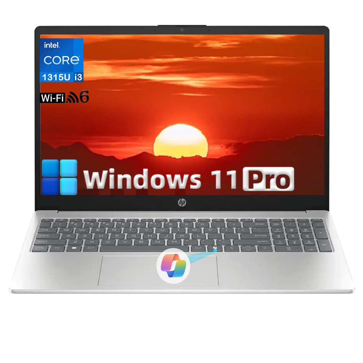 HP Laptop empresarial táctil 15.6 pulgadas - Intel 13ª Gen Core i3-1315U (hasta 4.5 GHz), Intel UHD Graphics, antirreflejo, Windows 11 Pro (16 GB RAM, 512 GB SSD)