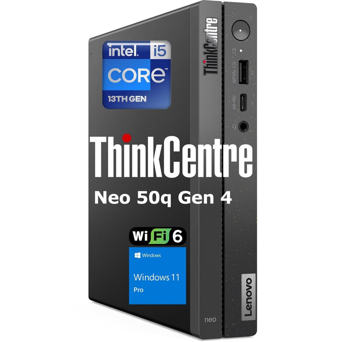 Lenovo ThinkCentre Neo 50q Gen 4 Tiny Business Mini Desktop (i5-13420H, 16GB, 512GB, Win11 Pro)