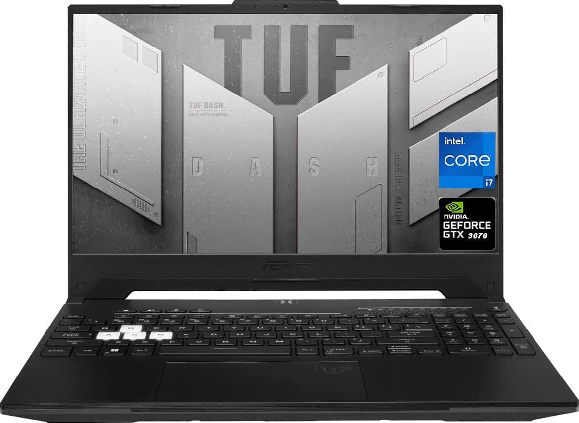 ASUS TUF Dash 15" FHD 144Hz, Intel i7-12650H, RTX 3070, 16GB DDR5, 1TB SSD, Windows 11 Home ASUS TUF Gaming