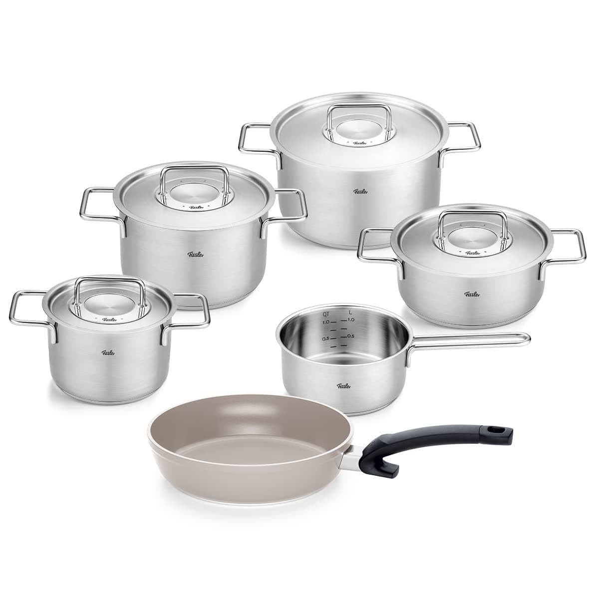Fissler Pure Collection Juego de Ollas de Acero Inoxidable 6 Piezas - Inducción 086-224-06-000/0