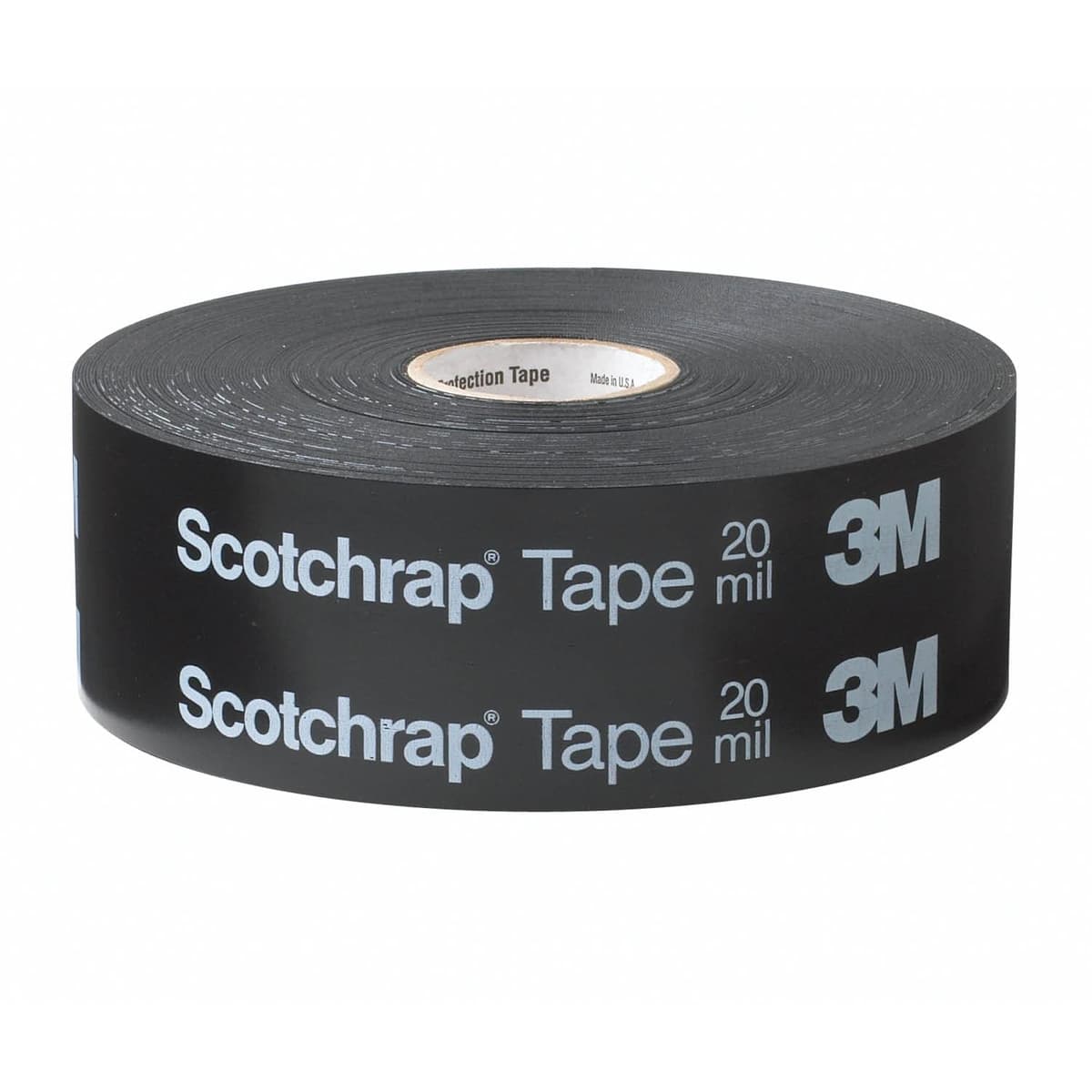 Cinta protectora 3M Scotchrap 51 para corrosión, PVC impresa, 2 in x 100 ft, 20 mil, negra 51-PRINTED-2x100FT